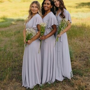 Arbor Naples Lavender Flutter Sleeve Dress